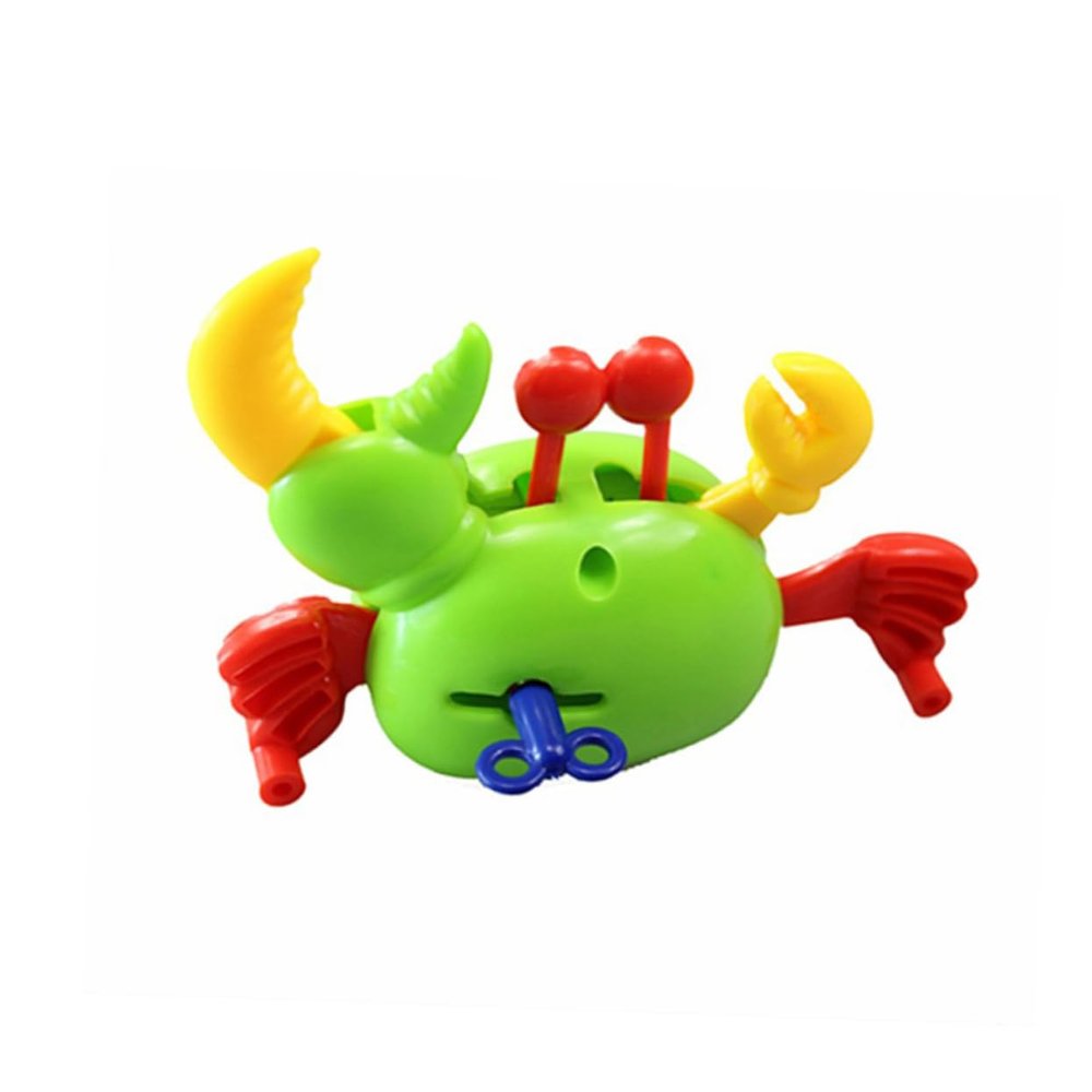 BESPORTBLE 4pcs Wind Up Crabs Plastic Clockwork Crabs for Improves Coordination Imagination Easter Parties Red Green Yellow