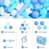 Ball Pit Balls for Kids, Pool Toys Thicken Soft Plastic Balls for Ball Pit BPA Free Toddler Toy 3 Shapes (Balls, Star, Stick) Mixed White Blue Green 200pcs view 3
