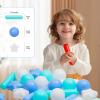 Ball Pit Balls for Kids, Pool Toys Thicken Soft Plastic Balls for Ball Pit BPA Free Toddler Toy 3 Shapes (Balls, Star, Stick) Mixed White Blue Green 200pcs view 4
