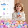 Ball Pit Balls for Kids, Pool Toys Thicken Soft Plastic Balls for Ball Pit BPA Free Toddler Toy 3 Shapes (Balls, Star, Stick) Mixed Light Purple Series 500pcs view 4