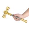 Creative toy accessories Halloween props, manually re-assemble high quality metal Thor weapons! Golden hammer (assemble by yourself upon receipt) (006) view 1
