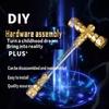 Creative toy accessories Halloween props, manually re-assemble high quality metal Thor weapons! Golden hammer (assemble by yourself upon receipt) (006) view 3