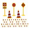 CORHAD 10sets Educational Traffic Toys for Boys and Girls Road Sign Models Miniature Traffic Light Decor view 1