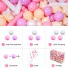 Ball Pit Balls for Kids, Pool Toys Thicken Soft Plastic Balls for Ball Pit BPA Free Toddler Toy 3 Shapes (Balls, Star, Stick) Mixed Pink Purple Series 100pcs view 3