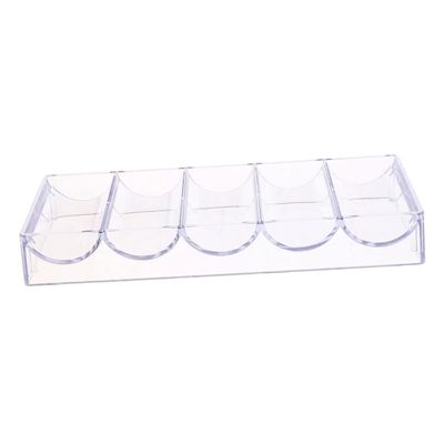 BESPORTBLE Poker Chip Rack Lid 100 Chips Capacity for Home Use Acrylic Storage Container for Game Evenings