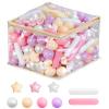 Ball Pit Balls for Kids, Pool Toys Thicken Soft Plastic Balls for Ball Pit BPA Free Toddler Toy 3 Shapes (Balls, Star, Stick) Mixed Pink Purple Series 300pcs view 1