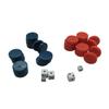 30 Pieces Backgammon Checkers Replacement Set Checker Board Games Playing Game Chips with 5 Dice Come with Drawstring Storage Pouch (Red&Blue 1.25 inch) view 4