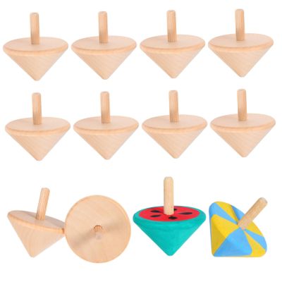Angoily Wooden Gyro Toy 2.16 Inch DIY Painted Spinning Top for Kids Creative Hand-Painted Gyroscope Wooden Toy for Parent-Child Interaction Birthday Party Favor