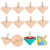 Angoily Wooden Gyro Toy 2.16 Inch DIY Painted Spinning Top for Kids Creative Hand-Painted Gyroscope Wooden Toy for Parent-Child Interaction Birthday Party Favor view 1