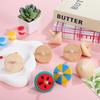 Angoily Wooden Gyro Toy 2.16 Inch DIY Painted Spinning Top for Kids Creative Hand-Painted Gyroscope Wooden Toy for Parent-Child Interaction Birthday Party Favor view 2