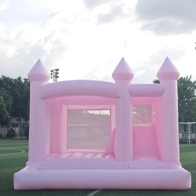 13FTx13FT Large Pink Inflatable Bounce House 100% PVC Bounce House for Big Kids Pink Jumper Bouncy Castle Kids and Adult Wedding Decorations for Outdoor Birthday PartyIncluding 1500W Blower