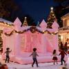 13FTx13FT Large Pink Inflatable Bounce House 100% PVC Bounce House for Big Kids Pink Jumper Bouncy Castle Kids and Adult Wedding Decorations for Outdoor Birthday PartyIncluding 1500W Blower view 4