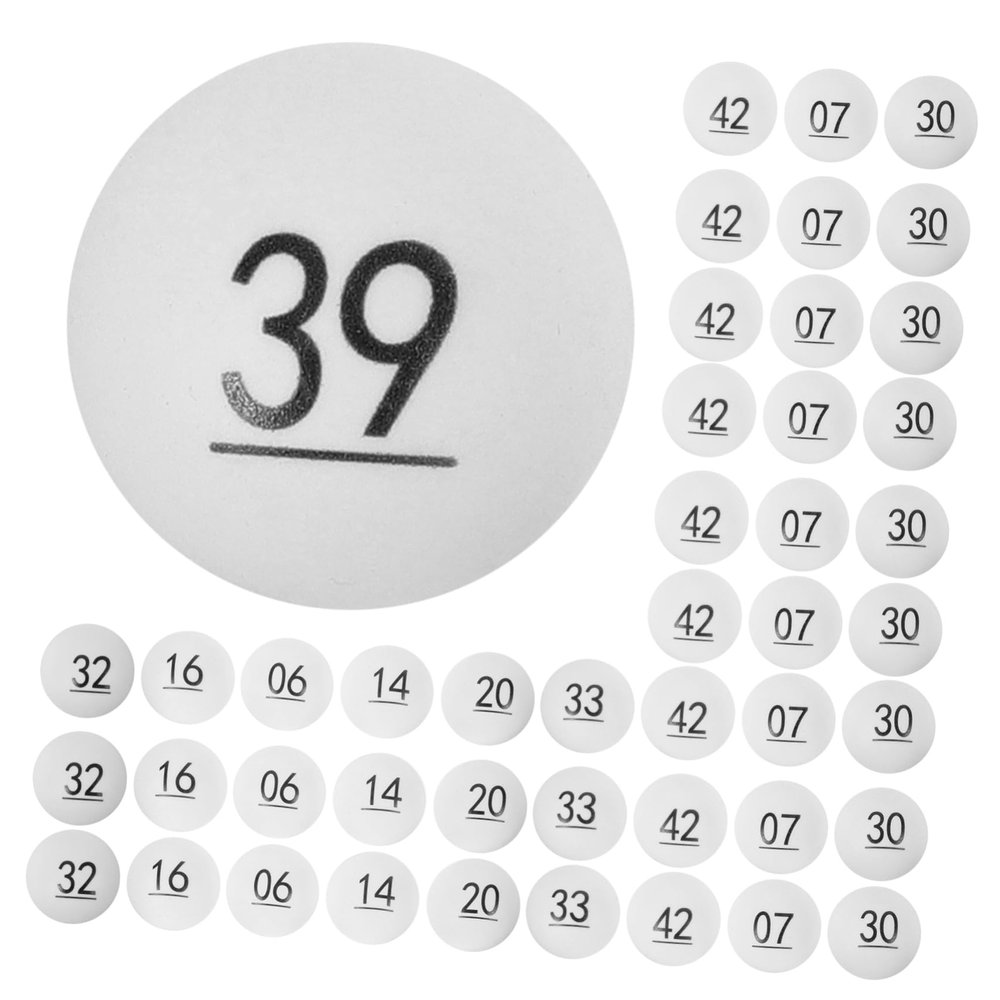 NAMOARLY 50pcs Plastic Number Balls Party Lottery Balls Lightweight Design Reusable Material Easy to Find