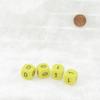 Binary Yellow Opaque Dice Black Numbers 0-1 3 Times D6 16mm Pack of 4 Dice Wondertrail view 1