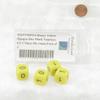 Binary Yellow Opaque Dice Black Numbers 0-1 3 Times D6 16mm Pack of 4 Dice Wondertrail view 2