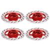 Ylwxzenith 4pcs Aluminum Alloy CNC Simulated Brake Disc Accessories, Lightweight and Durably, to Install, Replacement for Old or Damaged Parts, Universal Fit for 1:10 RC (Red) view 2