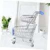 Yardwe Double Layer Mini Shopping Cart for Boys and Girls Small Iron Toy Grocery Cart Desktop Decoration for Children for Play and Role-Playing Activities view 3