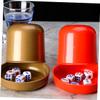 VANZACK 4 Sets Dice Cups with Gaming Dices Sturdy Design for Ktv Parties Fun Board Game Accessories Present for Family and Friends view 3