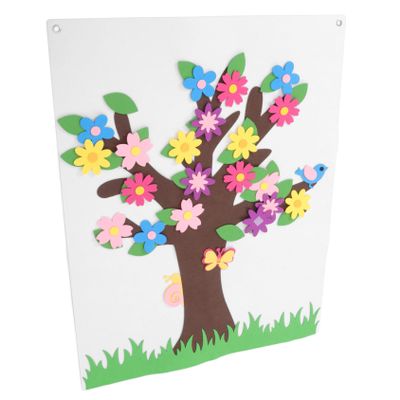 ERINGOGO Felt Story Board Set for Kids Flower Tree Decor Butterflies Preschool Wall Decoration for Classroom and Home Interactive Felt Activities for Toddlers