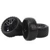 4PCS 1/10 RC Wheels Tires Set for Rough Terrain, Stability and Flexibility, Excellent Traction, Durability, Compatible with view 4