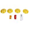 Flag Football Game Set for 10 Players, Includes 10 Belts and 30 Flags with 4 Marking Cones, Made of and Ribbon, Ideal for Safe and Fun Outdoor Activities (Red and Yellow) view 2