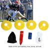 Flag Football Game Set for 10 Players, Includes 10 Belts and 30 Flags with 4 Marking Cones, Made of and Ribbon, Ideal for Safe and Fun Outdoor Activities (Red and Yellow) view 3