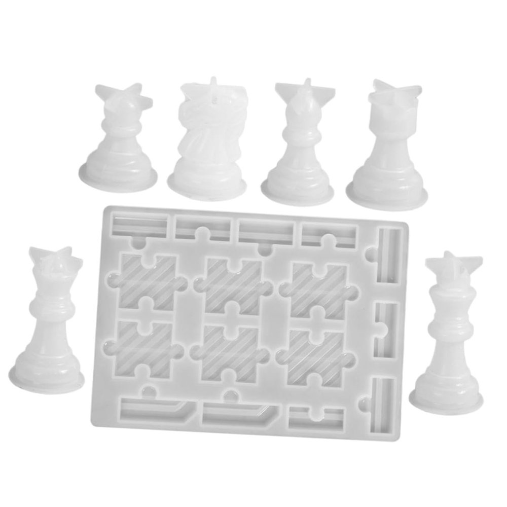 Angoily 1set Chess DIY Molds Molds for Chess Pieces for Family Game Nights DIY Projects