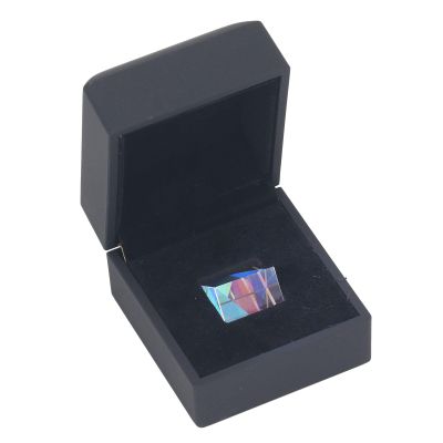 Color Prism Optical Glass Cabin Shape Desk Ornament, Material for Clear Refraction, Unique RGB Dispersion Effects, Ideal for Physics Teaching Art Decor and Photography Props