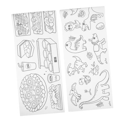 Abaodam 2Rolls Boy Girl Coloring Poster Educational Graffiti Roll for Drawing and Painting Paper Boy Girl Painting Poster for Home and School Art Activities