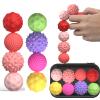 Large Magnetic Sensory Fidget Ball Toy, 8Pcs Silicone Sensory Stress Relief Toys for Adults, Teens with Autism, ADHD, Anxiety, Stocking Stuffers for Women Men Teen Gift (Red and Candy, Large) view 1