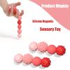 Large Magnetic Sensory Fidget Ball Toy, 8Pcs Silicone Sensory Stress Relief Toys for Adults, Teens with Autism, ADHD, Anxiety, Stocking Stuffers for Women Men Teen Gift (Red and Candy, Large) view 2
