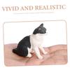 Alipis Lifelike Cat Model Toy for Boys and Girls Realistic Black and White Plastic Kitten Figurine Early Education Cognitive Plaything for Home Decor view 3