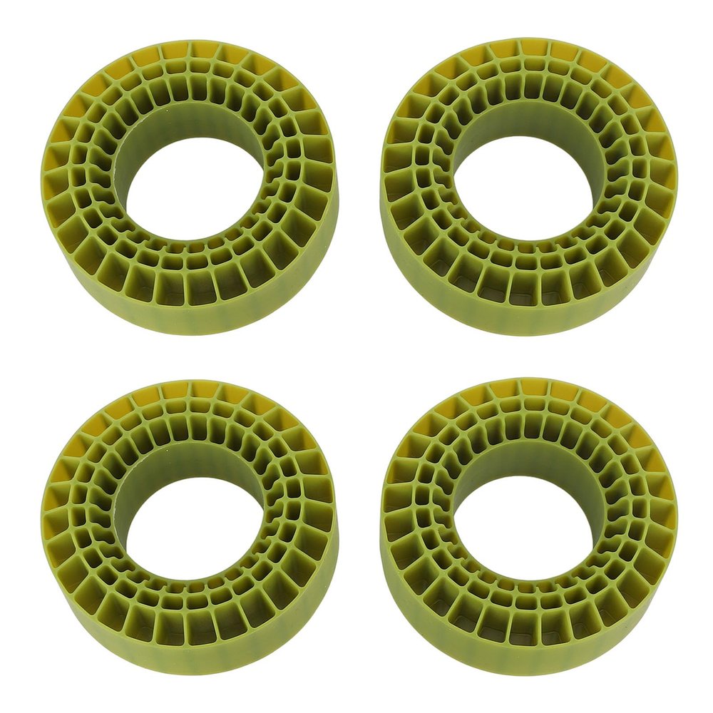 Ylwxzenith 4Pcs RC Tire Foam Insert, 3 Layers Hollow, Temperature Silicone, Enhances Grip and Stability for 1/10 RC Car 1.9 Inch Tire (OD Green)