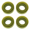 Ylwxzenith 4Pcs RC Tire Foam Insert, 3 Layers Hollow, Temperature Silicone, Enhances Grip and Stability for 1/10 RC Car 1.9 Inch Tire (OD Green) view 1