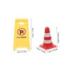 SKISUNO 10pcs Miniature Traffic Cones and Signs Early Learning Road Construction Props for DIY Table Scenes and Traffic Education view 2