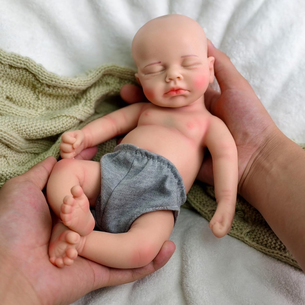 12-Inch Full Body Silicone Reborn Baby Doll  Realistic Newborn Boy with Hand-Painted Details, Ideal for Kids' Playtime, Collectors