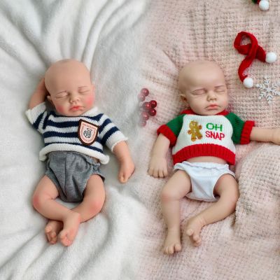 12-Inch Full Body Silicone Reborn Baby Doll  Realistic Newborn Twins with Hand-Painted Details, Ideal for Kids' Playtime, Collectors
