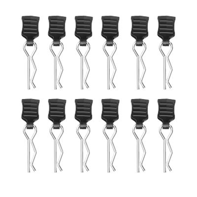 4/12pcs Metal R-Type Car Shell Body Fixed Clips Pin with Tab for Axial SCX10 TRX-4 MJX 1/10 1/14 1/8 RC Car Parts(1 14 12pcs)