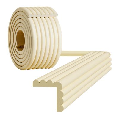 GYYDXXFC Guard Anti-Collision Bar Protector, Furniture TableWall Edge Protectors Foam, Corner Edge Protector, for Different Size Furniture, Suitable for Home(Beige,4M)