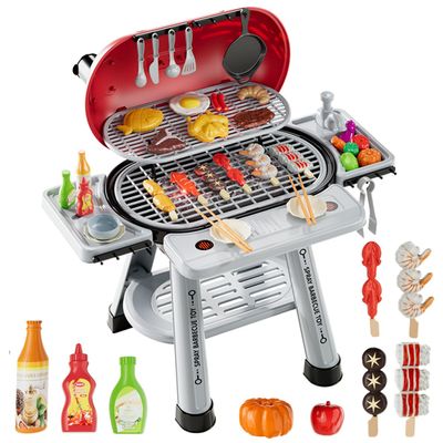 40 PCS Kitchen Toys for Toddlers, Kids Grill Playset with Smoke Sound & Light, Kids Cooking Set, Play Grill Set BBQ Toys, Christmas Birthday Gift for Toddlers Boys Girls 3-8