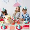 100 Pcs Apple Party Supplies Set, Serves 25  Disposable Apple-Shaped Paper Plates, Red Gingham Napkins, and Forks, Fruit Themed Tableware for Teacher Appreciation, and Back to School Decorations view 4