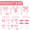 12pcs Pink Bow Honeycomb Centerpieces, Coquette Birthday Decorations 3D Cute Bow Table Toppers Decor for Bachelorette Wedding Bridal Shower Engagement Girls Party Supplies view 2
