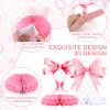 12pcs Pink Bow Honeycomb Centerpieces, Coquette Birthday Decorations 3D Cute Bow Table Toppers Decor for Bachelorette Wedding Bridal Shower Engagement Girls Party Supplies view 4