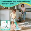 LSCLCIN Kids Spray Mop Toy Toddler Cleaning Set with Real Water Sprayer, Microfiber Mop Pads & Scraper Pretend Play Montessori Cleaning Toys Gift for Preschool Toddlers Kids Boys and Girls view 2