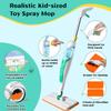 LSCLCIN Kids Spray Mop Toy Toddler Cleaning Set with Real Water Sprayer, Microfiber Mop Pads & Scraper Pretend Play Montessori Cleaning Toys Gift for Preschool Toddlers Kids Boys and Girls view 3