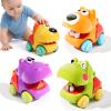 ALASOU Push and Go Animal Car Toys for 1 Year Old Boy Girl|Baby Toys 1 Year Old Boy Gifts for Toddlers 1-3|Vehicle Toy Set for Toddler Toys 1-2|1st Birthday Gift for Infant 6 9 12 18 Months view 1