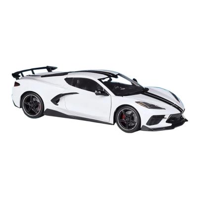 1 18 for Corvette Stingray 2020 Coupe Simulation Diecast Car Metal Alloy Model Car Toys Collection Gifts Classic Cars Collectible(White)