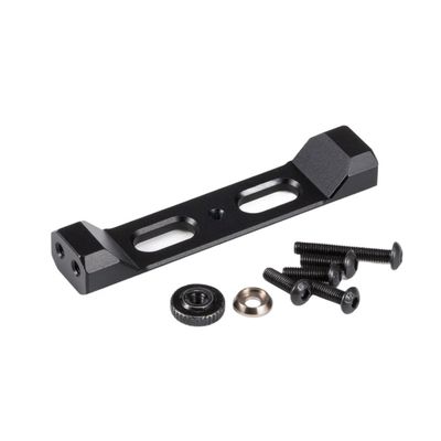 1/10 Scale Carbon Chassis with Molded Bed Sliders Compatible with AR44 AR45 Portal Axle Dual Servo Mount and Delrin Skid Plate(Front Body Mount)