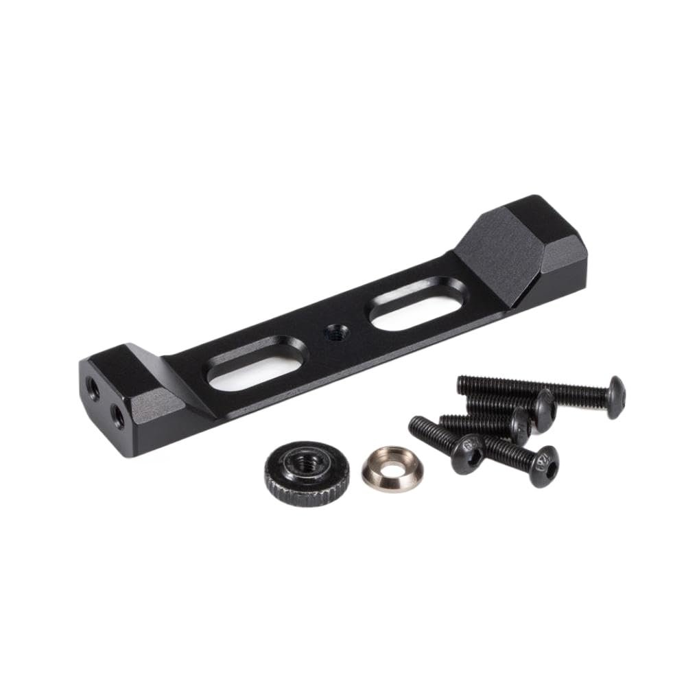1/10 Scale Carbon Chassis with Molded Bed Sliders Compatible with AR44 AR45 Portal Axle Dual Servo Mount and Delrin Skid Plate(Front Body Mount)