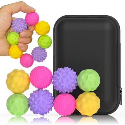 Silicone Magnetic Balls,8 PCS Stress Relief Multi-Colored Ball for Autism ADHD Anxiety,Fidget Toys for Kids Adults, Quiet Office Desk Toy with Texture, Massage Balls for Hands, Gifts for Teens